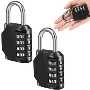 LMMAKE Heavy-Duty 4-Digit Resettable Keyless Padlock with Waterproof Protection Secure Gym Lockers Tool Boxes Storage Cabinets & Garden Gates Anti-Theft Design for Indoor/Outdoor Use