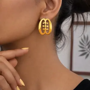 Gye Nyame Earrings - Product Name as Given with Additional Details from Image Description