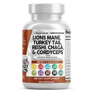 Clean Nutra Lion's Mane, Turkey Tail, Cordyceps, Reishi, Chaga, Sweet Toot, Maitake, Meshima Capsules – ShroomZoom Clean Nutra Lion's Mane, Turkey Tail, Cordyceps, Reishi, Chaga, Sweet Toot, Maitake, Meshima Capsules – ShroomZoom