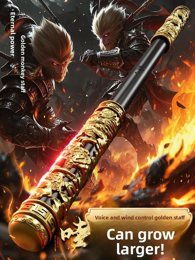 Monkey King Golden Hoop Staff Toy, Voice Controlled Glow Sword for Boys, Kids Retractable Magic Toy Monkey King Golden Hoop Staff Toy, Voice Controlled Glow Sword for Boys, Kids Retractable Magic Toy
