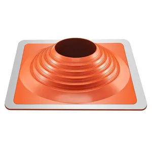 VEVOR Roof Pipe Flashing Boot,  , Fit Pipe OD 10" to 18", Flexible Silicone Roofing Jack Pipe Flashing, High Temp -101℉ to 437℉, Endurable Square Metal Base, for Chimney, Wood Stove & Outdoor Vent Pipes