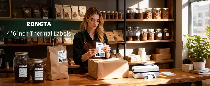 4''x6'' Thermal ShippIng Label for Jadens printer 3 Inch Printing Sticker Paper Waterproof BPA-Free 500 Sheets