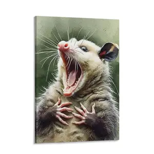 Funny Opossum Animal Poster Wall Decor, Animal Lovers, For Office Home Decor Bedroom Living Room Wall Decor