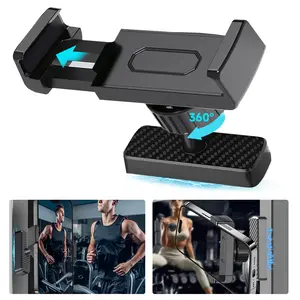 Magnetic Phone Holder for Gym - 360° Adjustable, Strong Portable Magnet Phone Mount for Workout Recording, Compatible with Andriod Phone and iPhone 16/15/14/13/12 for Workout Recording, Perfect Gift for Men & Women