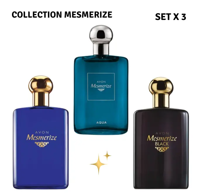 Avon Mesmerize Collection Set | Mesmerize, Aqua & Black (3-Piece Men’s Fragrance Set)