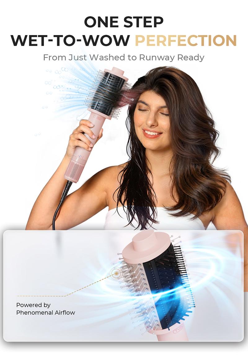 TYMO AIRBEAM 3.0 High-Speed Hair Dryer Brush for Frizz-Free Blowouts with Smoothing Comb and Ionic Technology, Valentines Day Gift, Gift Box Ready Personal Care Appliance; Blow Dryer with a Comb