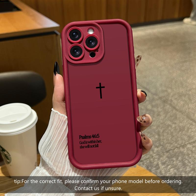 Cross Minimalist Psalms for iPhone Samsung Galaxy Case iPhone 17Pro Max Air 16E 15Plus 14 13MINI 12 11 XR XS S26 25 24 23 22 21 Phone Case,Protective Silicone Cover,Protection Durable,Shockproof Drop, Faith, Jesus, God, Advanced Anti-Scratch Silicone.HY45