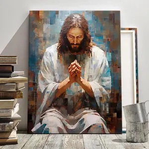 Jesus Painting, Wooden Framed Canvas, Religious Theme Poster, Modern Art, Fashion Decoration, Living Room Bedroom Decoration, Office Mural, Ornaments