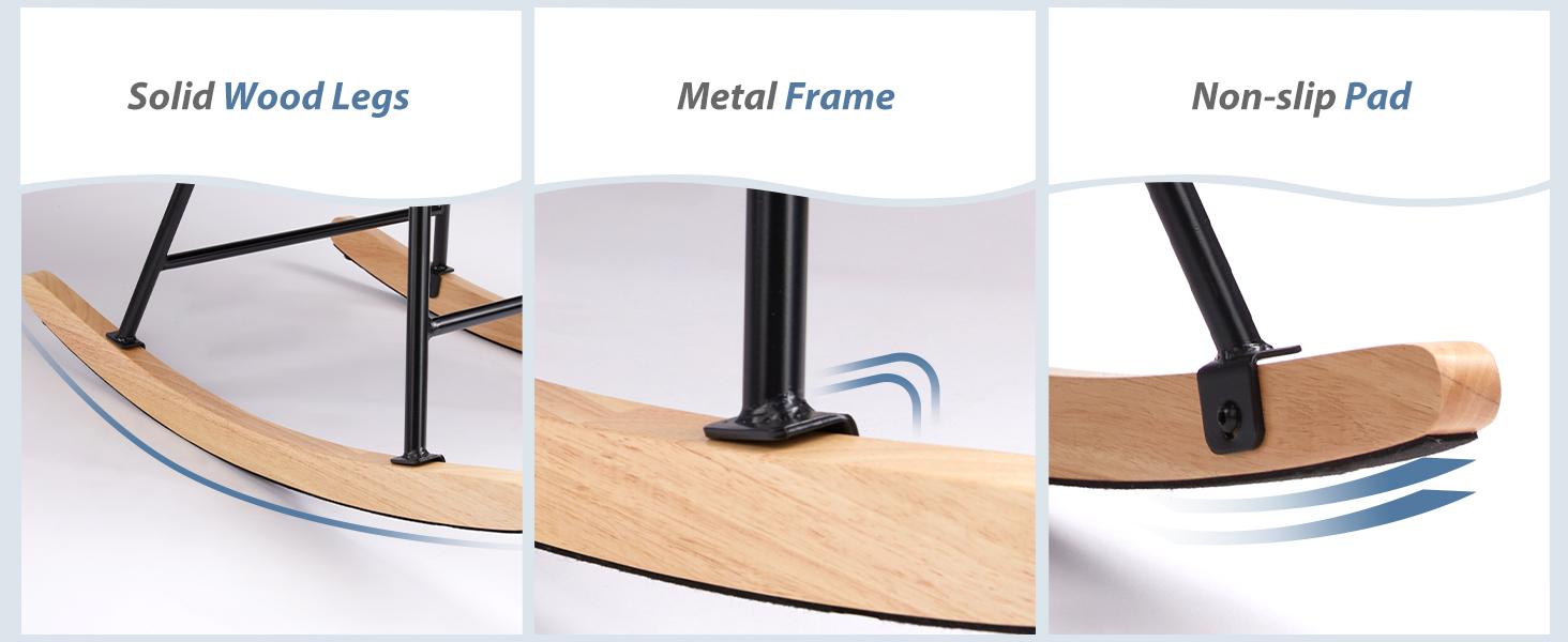 Modern Teddy Fabric Chair for Mom, Accent Upholstered Rocker Glider Chair with High Backrest for Bedroom Living Room