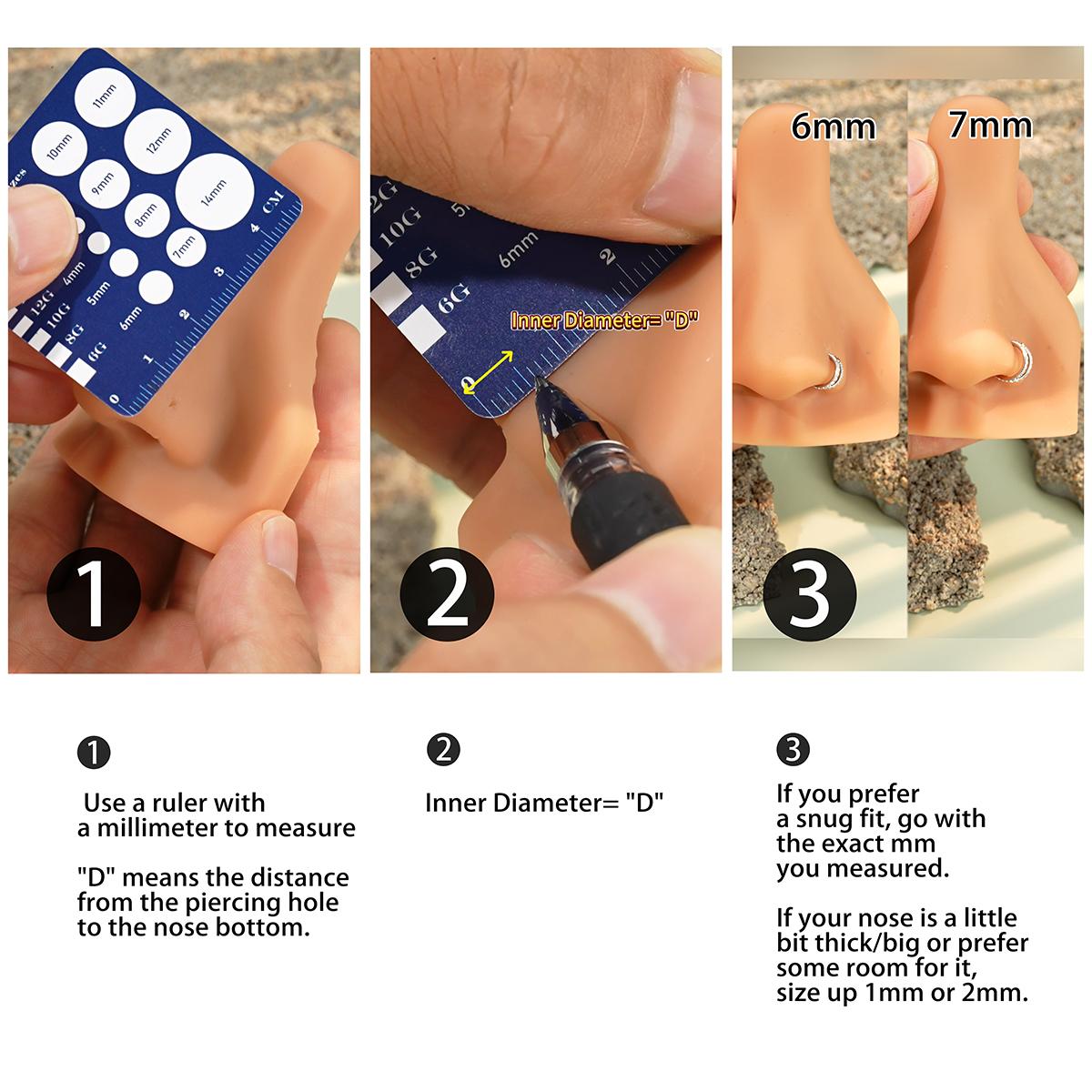 Oufer 20G Double Hoop Hinged Segment Nose Ring 316L Stainless Steel for Conch, Nose Piercing, Daily Wear. Oufer 20G Double Hoop Hinged Segment Nose Ring 316L Stainless Steel for Conch, Nose Piercing, Daily Wear.