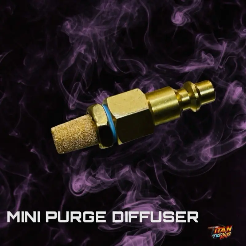 Titan TIG Mini Purge Diffuser - Quick Connect Design Welding Tool, Streamlines Operations for Enhanced Weld Tests in Small Fabrication Small Areas