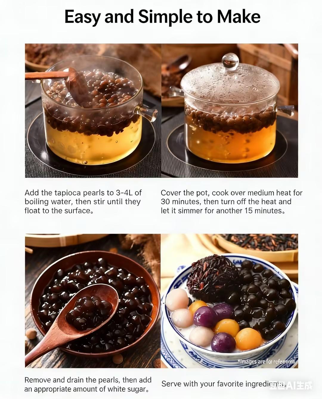 Black Sugar Flavor Boba Tapioca Pearls, Black Sugar Flavor, WuFuYuan Black Tapioca Pearls For Boba Tea, Ready In 5 Minutes 8.8oz(1/2/3/4Packs) Black Sugar Flavor Boba Tapioca Pearls, Black Sugar Flavor, WuFuYuan Black Tapioca Pearls For Boba Tea, Ready In 5 Minutes 8.8oz(1/2/3/4Packs)