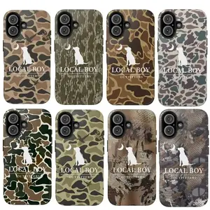 Vintage Old School Bottomland Camo Southern Boy Outdoor Duck Hunting Heavy Duty Shockproof Tough Phone Case for iPhone 11 12 13 14 15 16 17 Pro Max Plus