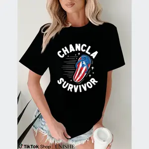Unisex Vintage Distressed Puerto Rico Chancla Survivor Tee – Humorous Streetwear Top