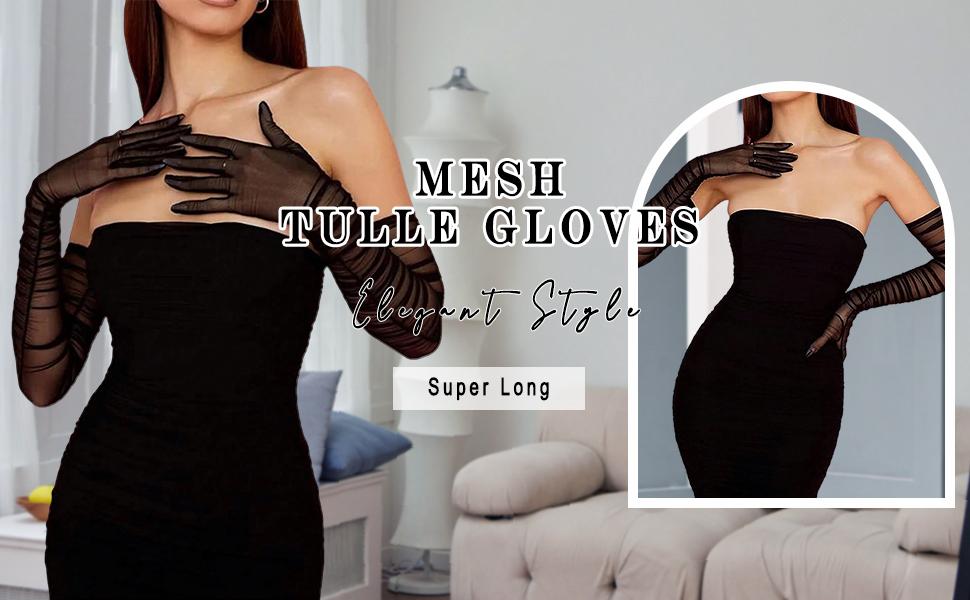 Avidlove Women's Long Sheer Gloves Tulle Mesh Gloves 1920s Wedding Opera Tea Party Dance Glove Avidlove Women's Long Sheer Gloves Tulle Mesh Gloves 1920s Wedding Opera Tea Party Dance Glove