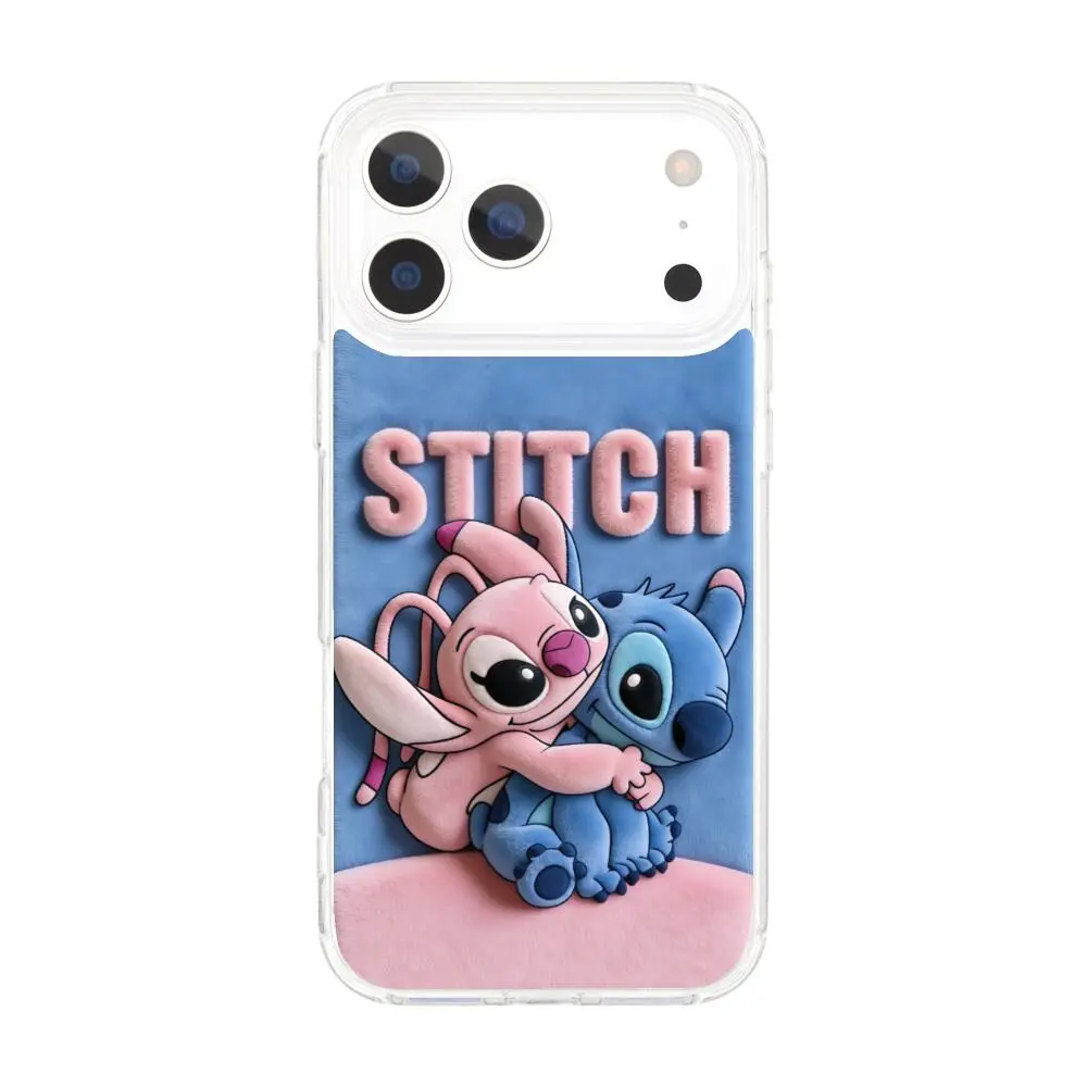 Disney Stitch Phone Case, Cute Cartoon Character Protective Cover, Soft Shock‑Absorbent TPU Phone Accessory for Girls Teens