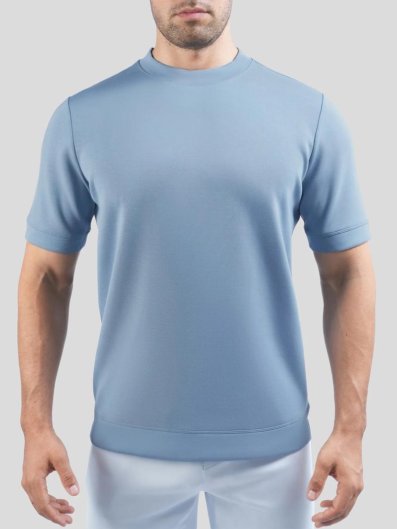 Fioboc Men's Crewneck Modal Short Sleeve Tee, Essential Top Slim Fit Casual Shirt
