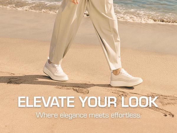 DREAM PAIRS [Arch] Women's Casual Sneaker Tweed-Effect Platform Chunky Sneakers Comfortable Lightweight Footwear Trainer Sports Shoes Running Walking Shoes Girl Training Athletic