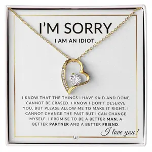 I Can Change Elegant Knot Pendent Necklace Apology Gift Im Sorry Gifts For Her, Apology Gifts For Her, I Am Sorry Gifts for Wife, Soulmate