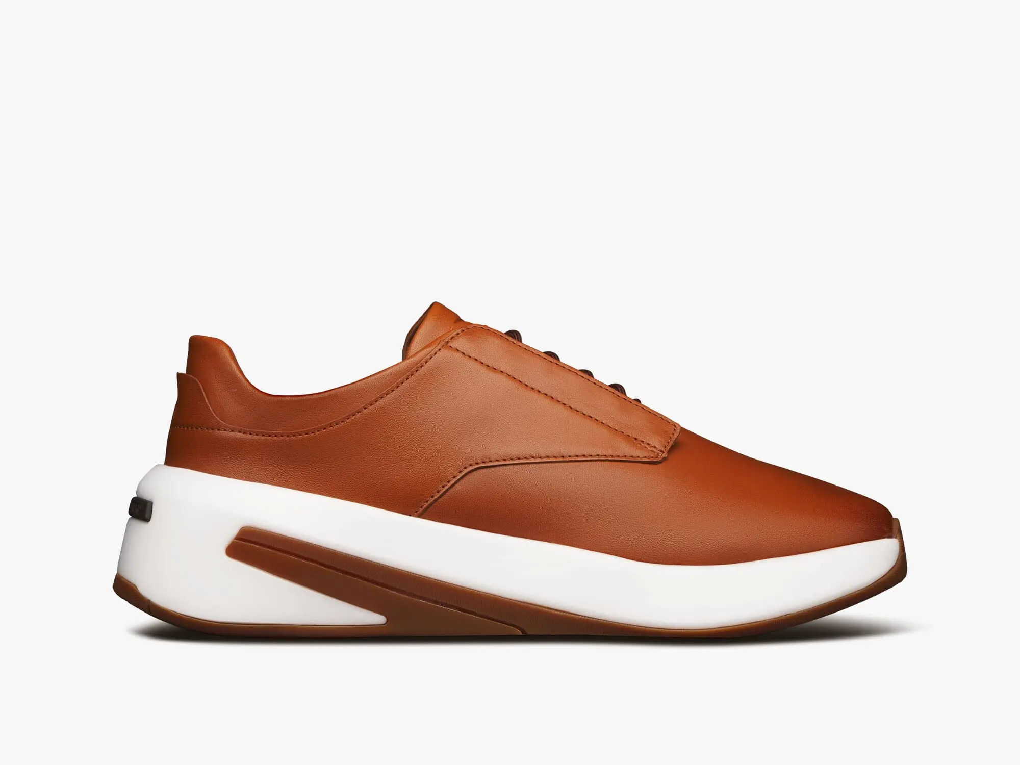 Men's Leather Lace-Up Dress Shoes, Crossover Athletic Walking Shoe with Nitrogen-Infused Foam Cushion and Carbon Fiber Shank, Footwear, Trainer, Walking Shoes