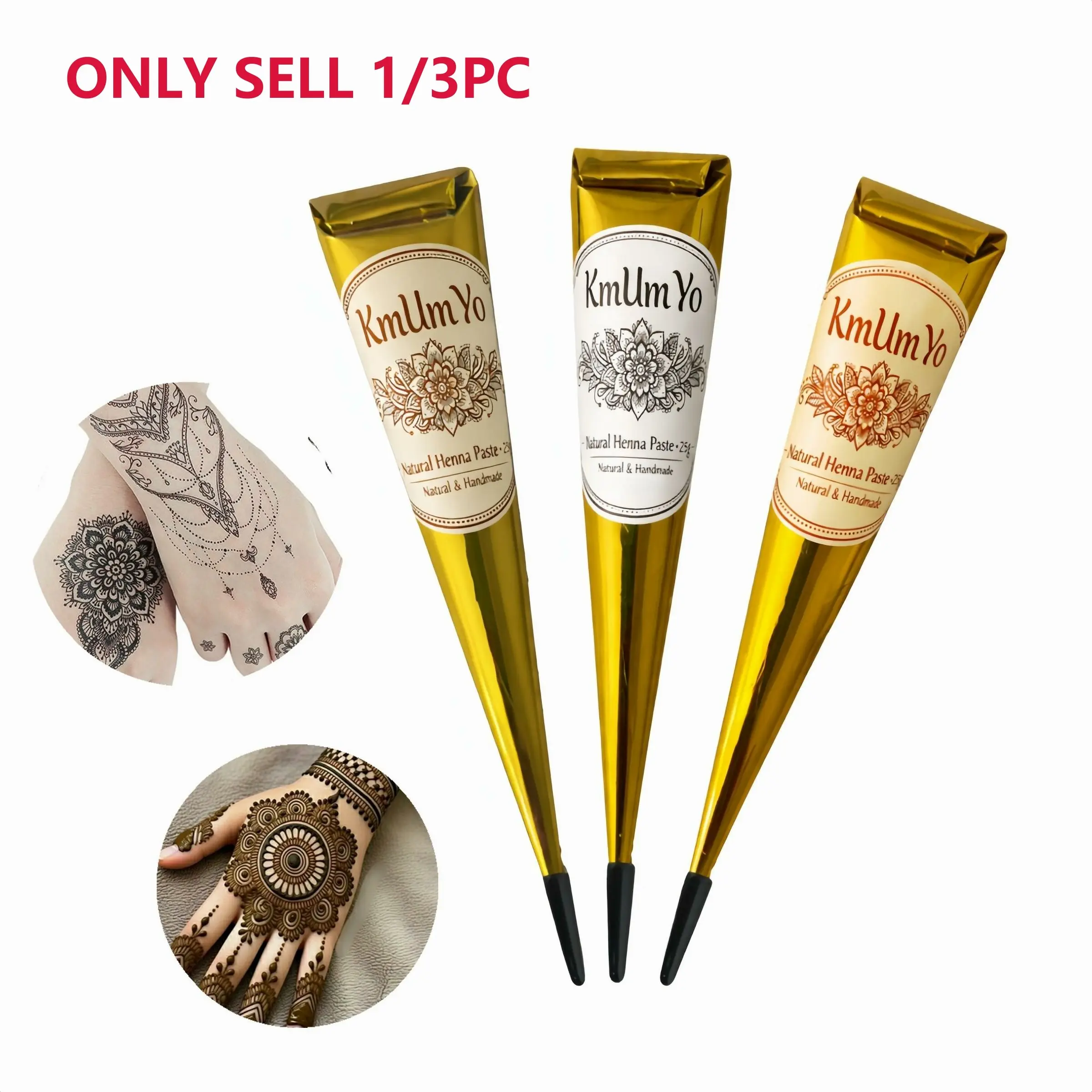 Temporary Semi-Permanent Henna Tattoo: Ideal for Body & Hair Decoration, Perfect Gift Idea