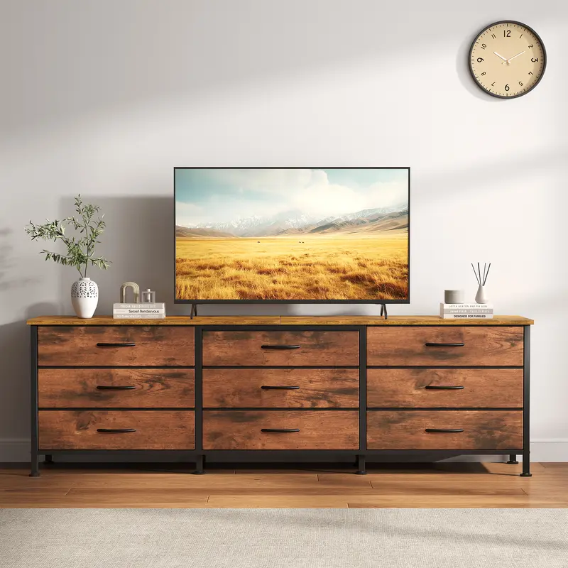 9 drawer dresser tv stand - TikTok Shop