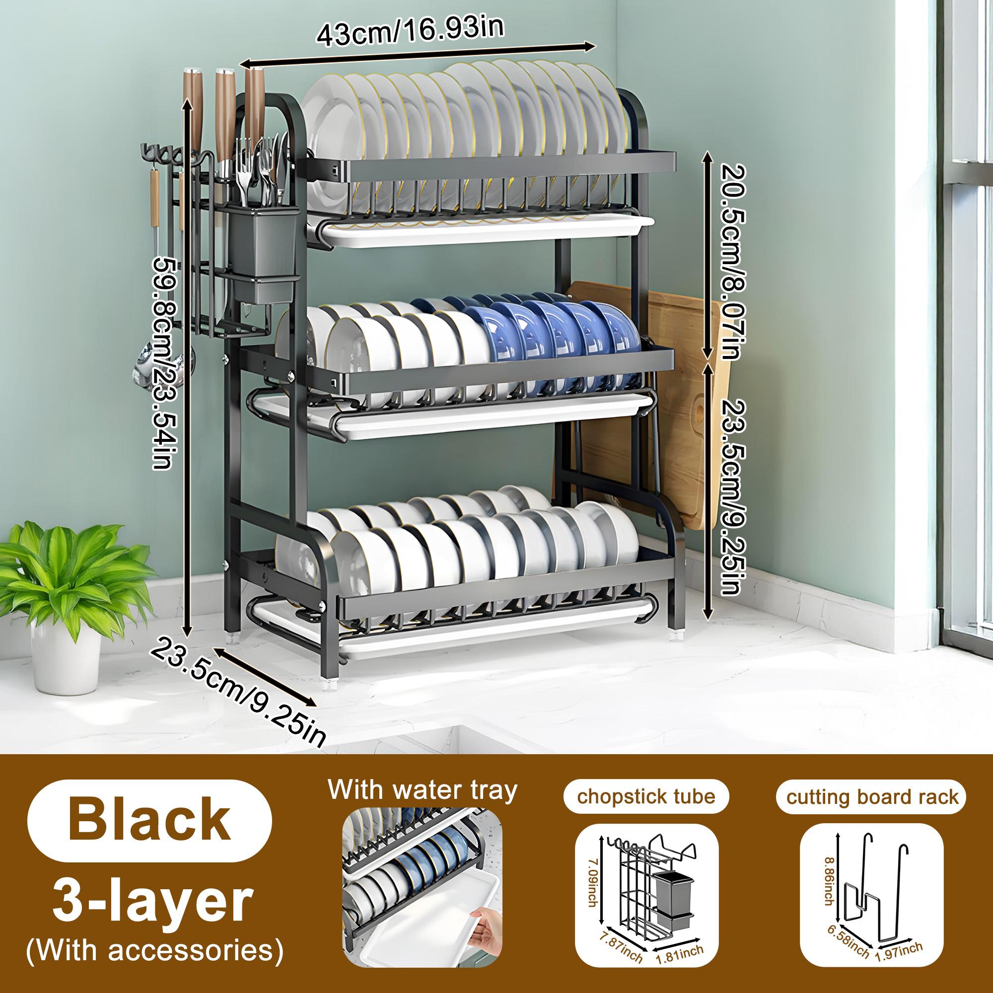 Bepatio 2 Tier Dish Drying Rack,Stainless Steel Dish Rack With Drainboard & Utensils Holder,Over Sink Rack Kitchen Dish Drying Rack,Kitchen Organizer Bepatio 2 Tier Dish Drying Rack,Stainless Steel Dish Rack With Drainboard & Utensils Holder,Over Sink Rack Kitchen Dish Drying Rack,Kitchen Organizer