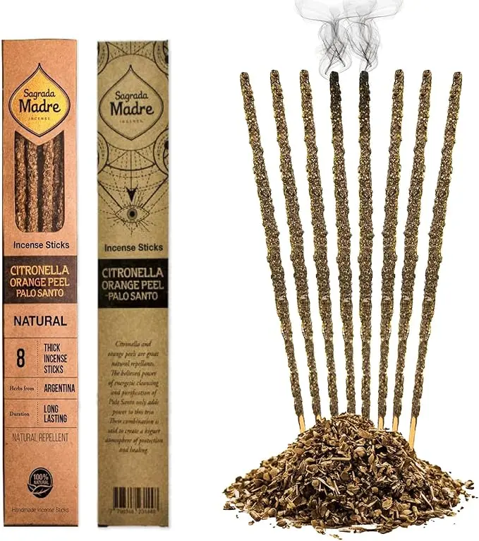 Handcrafted Natural Incense Sticks | Wild Harvested |Frankincense, Myrrh, Patchouli, Copal & Botanical Blend | Aromatherapy Incense for Meditation – 9 Sticks Pack Fragrance Scented