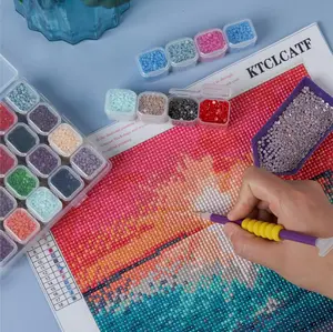 1Set Diamond Painting Tools And Additions, Including a Diamond Embroidery Kit And Various Sizes of Paintbrushes for Adult Art Crafts, Along with Tweezers for Mosaic Painting