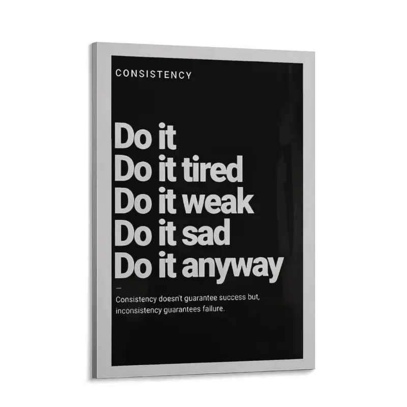 Motivational Canvas Wall Art - "Take Action" Perseverance Poster, Black Background White Text,Suitable For Home, Office, Gym Or Workspace Decor, Wall Art Poster, Perfect Room Decoration