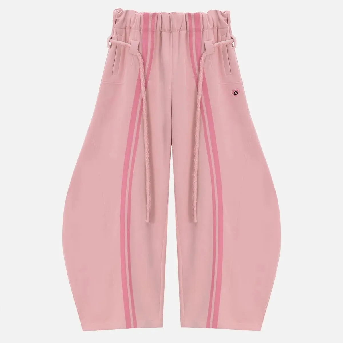 Aelfric Eden Women's Striped Cotton Oversized Baggy Barrel Pants - Elastic Waist, Minimalist Streetwear Clothing, Casual Alternative Swag Baggy Sweatpants, Unisex Basic Bottoms,back to school shopping, Alternative Style