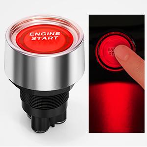 Nilight Ignition Switch Panel 12V 2 in 1 Rocker with Engine Push Button Toggle Switches with Relay Wiring Harness LED for RV Truck Racing Car Boat Marine Trailer