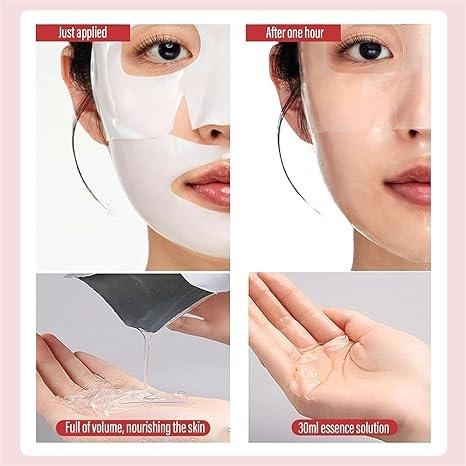 Quasi Collagen Glow Up Mask 2.0, Quasi Bio Collagen Face Mask, Firm Skin Deep Hydrating Masks for Wrinkle Reduction and Pore Minimization - Glow like Glass Skin (2 Box (8 Pcs))