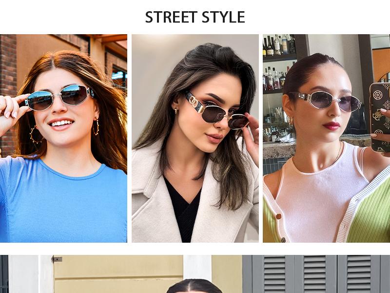 High-Quality Fashion Polarized Sunglasses Trendy Beach Eyewear  for Women | Oval Gold Frame + Black-Brown Gradient Lenses | Stylish for Daily, Travel & Party - SM0101