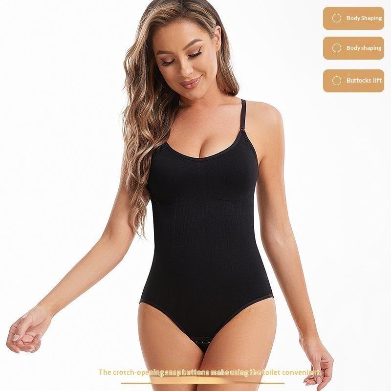 Vista X 5pcs Women's Seamless Shapewear Bodysuit with Abdominal Compression & Hip Lifting - Tummy Control, No Padding, Stretchy Nylon-Spandex Blend, Black/Brown/White/Beige/Navy Blue, for Travel & Casual Attire, Comfort Undergarment| ClosefittingSha