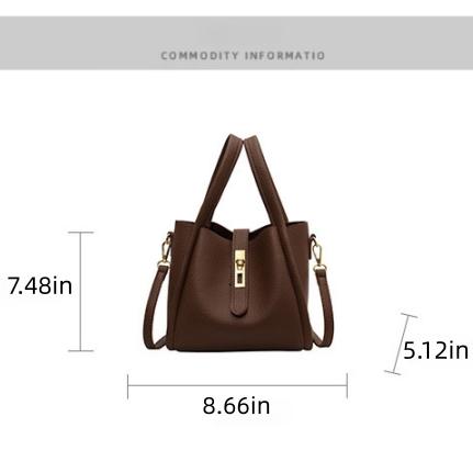 Women's Elegant Commuter Purse for Work, Simple Fashion Handbag 2pcs Set with Matching Pouch, Retro Chic Crossbody Shoulder Bag, Versatile Tote for Daily Office and Business Travel