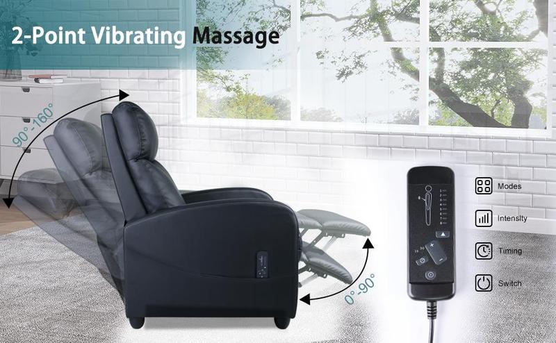 【Valentine's Day gift】Recliner Chair for Living Room, Massage Recliner Chair Theater Chairs Adjustable Modern Reclining Chair with Padded Seat Backrest