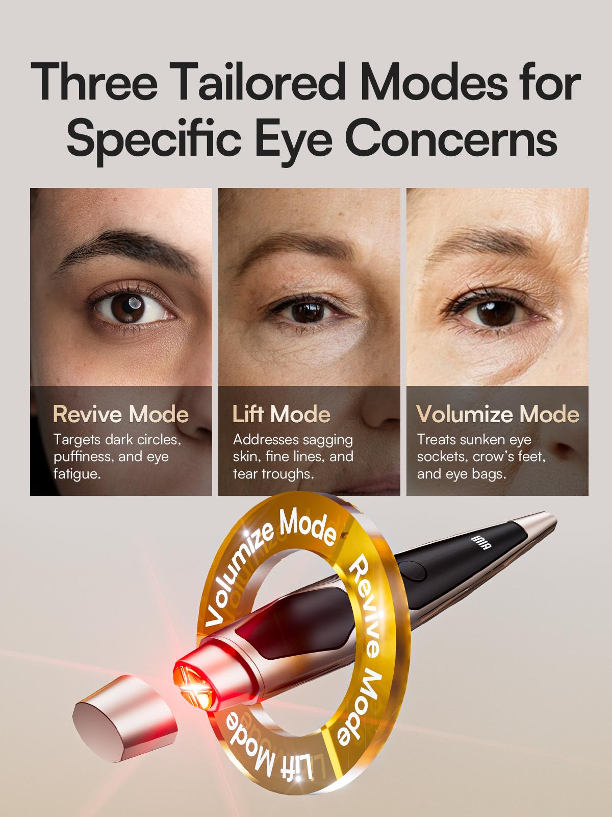 INIA LUMIN 4-in-1 Eye Skincare Wand – 3 Mins a Day for Fewer Lines in 14 Days & Less Puffiness in 21, FDA-Cleared, Spa-Level Results at a Fraction of the Price, Lift & Brighten Eyes in Just Weeks