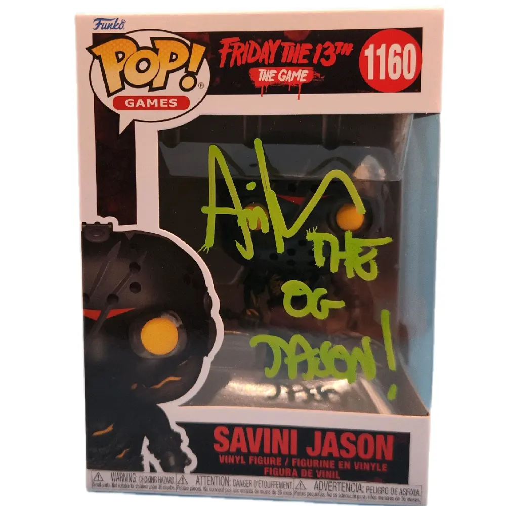 Ari Lehman Actor & Movie Icon Autographed & Inscribed "The OG Jason!" - Friday The 13th (The Game, Saving Jason) Vynal Figure Funko Pop! Beckett Authenticated