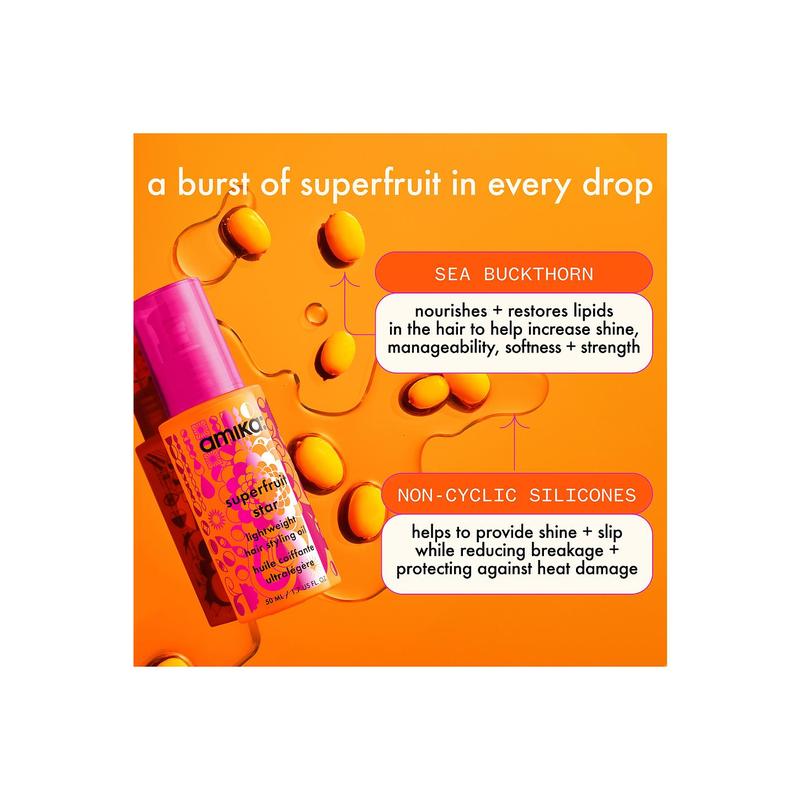 amika Superfruit Star Light Weight Hair Styling Oil amika Superfruit Star Light Weight Hair Styling Oil