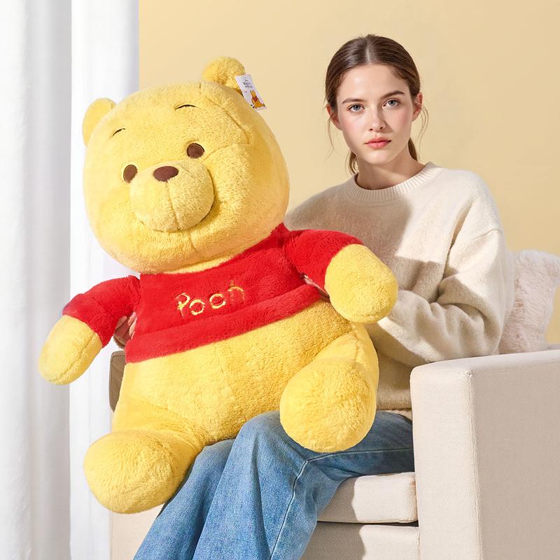 【Holiday Gift】Disney Winnie the Pooh Basic Series Sitting Plush Doll 31.5inch/19.69inch, Adorable Classic Character Stuffed Toy, Suitable Gift for Women & Fans, Holiday & Holiday Haul & New Year