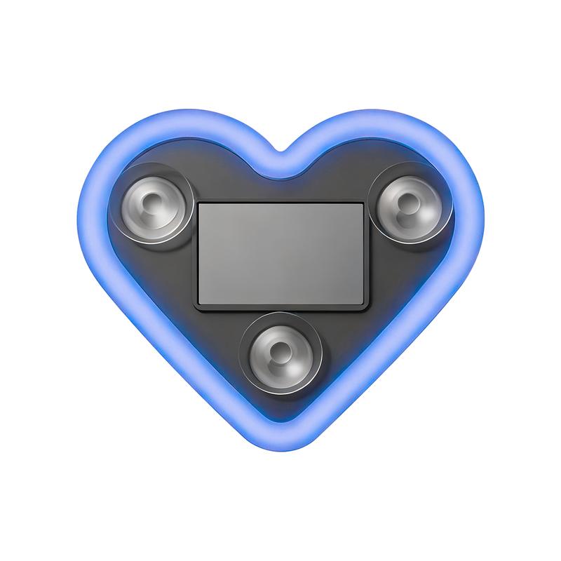 DABATR Solar Powered LED Heart Shape C-Pillar Neon Light Eco-Friendly Wireless Car Interior Decor