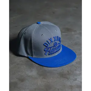 Royal Blue Pastime Flat Bill Snapback - Gray