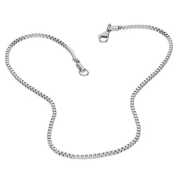 Stately Steel 2.5mm Box Chain Necklace