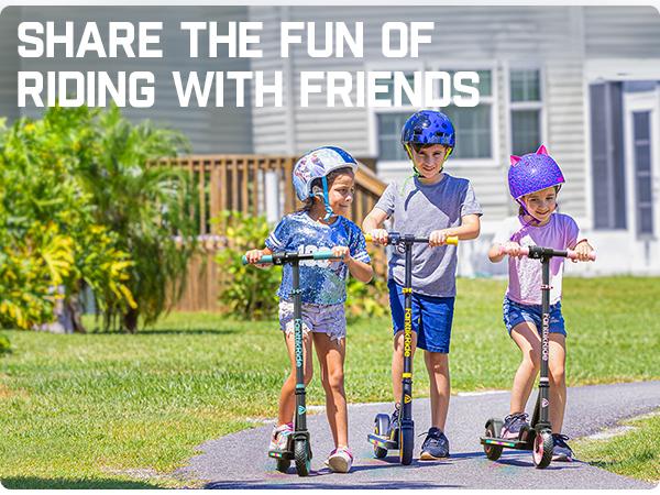 FanttikRide C9 Apex Kids Electric Scooter, Bluetooth Music Speaker, Colorful Light for Kids 8-12, 3.9-5.2 ft, 132 lbs, 5 Miles Range, Up to 40 min Ride Time, 5/8/10 MPH, 3 Adjustable Heights