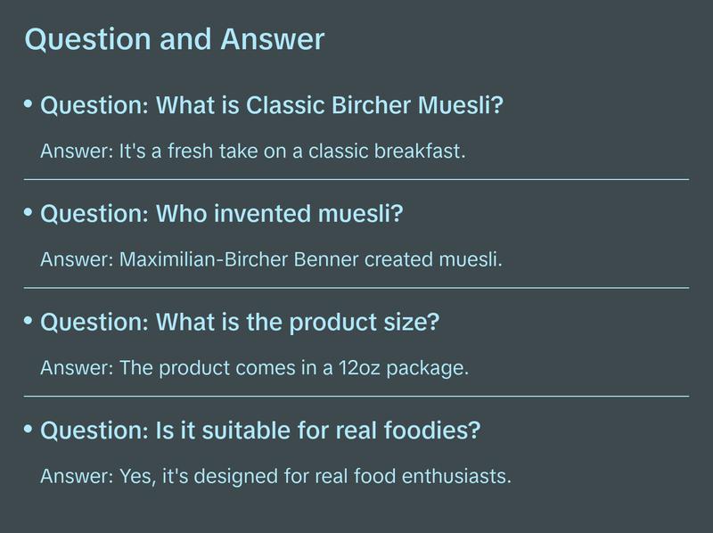 Classic Bircher Apple Cinnamon Muesli, 12oz