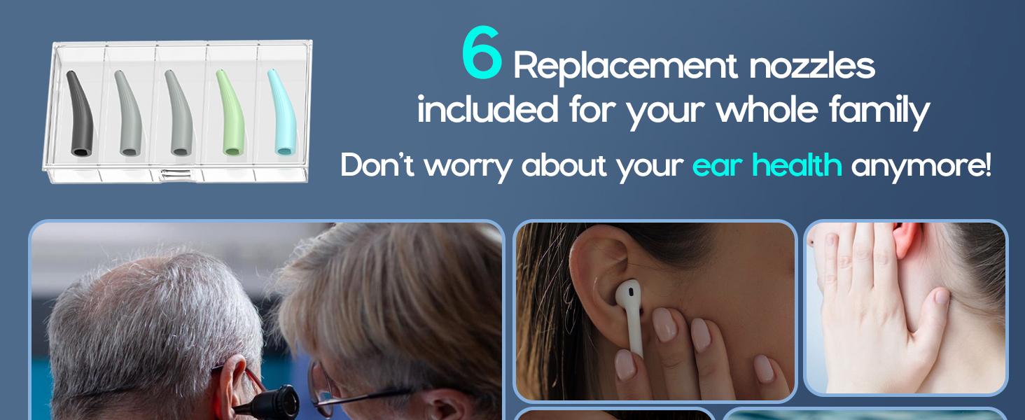 Morfone Ear Wax Removal Kit with 400Ml Waste Tank Effective Safe Ear Cleaner USB-C Water Temperature Sensor 360° Spray 4 Modes IP67 Waterproof Halloween Party Gift