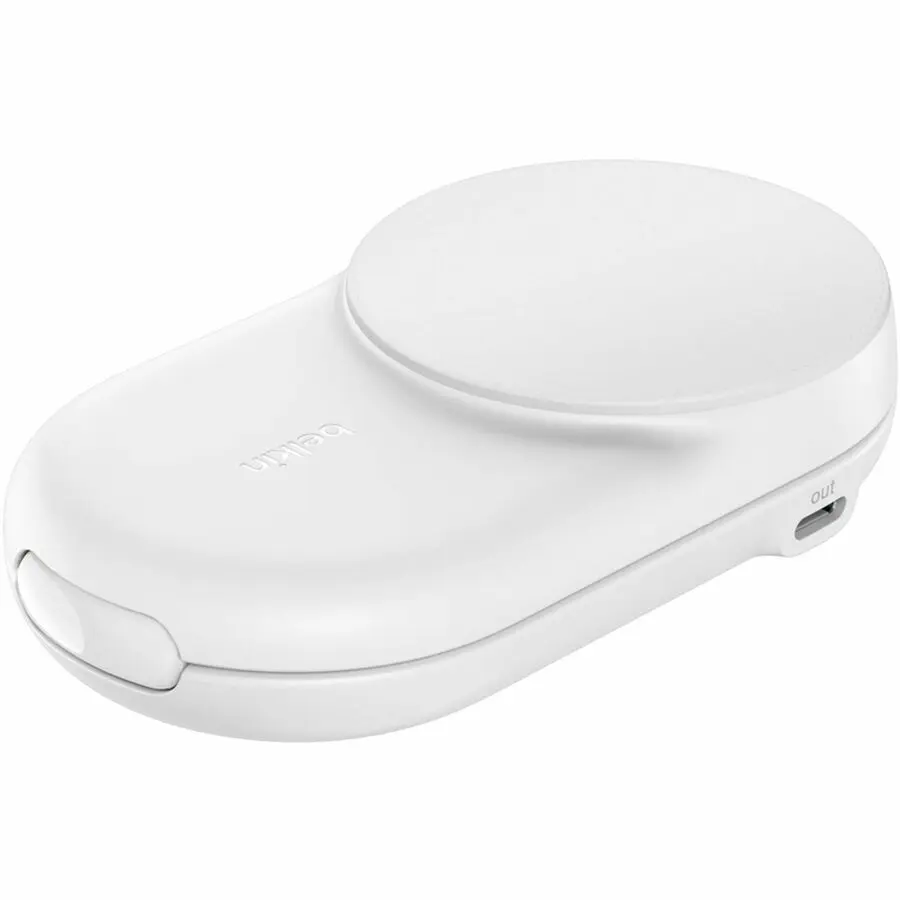 Belkin 25W 2-in-1 Wireless Foldable Magnetic Qi2 Charging Pad for Smartphones & Airpods USB-C Port White