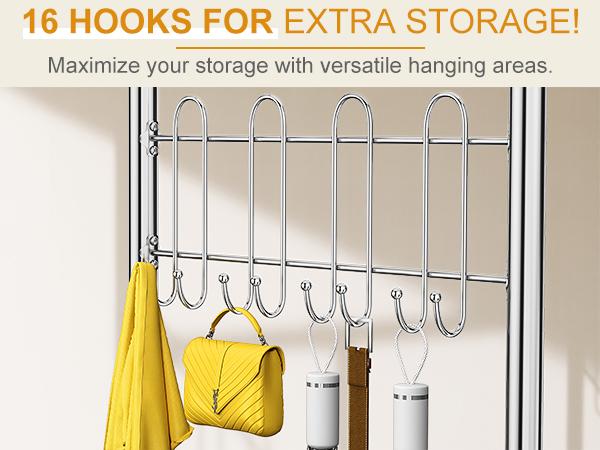 Double-Layer Large-Capacity Rolling Clothes Rack! Holds 50+ Garments, With Shoe Storage Shelf, Effortless Mobility on Swivel Wheels, Home Balcony Drying Rack