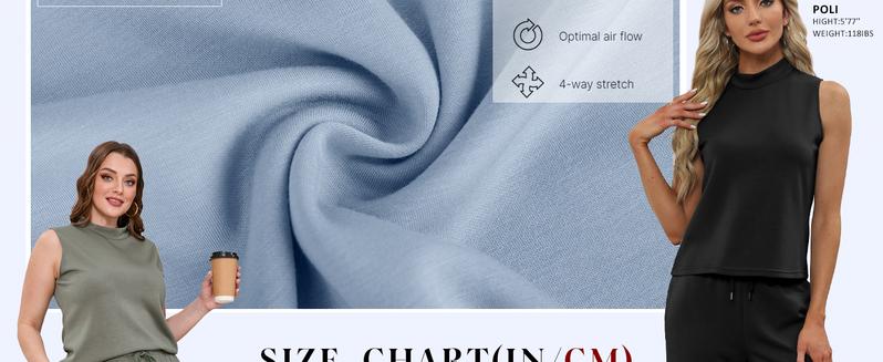 OFEEFAN Two Piece Sets for Women Summer Outfits Lounge Sets Mock Neck Tops Wide Leg Crop Pants Vacation Travel Outfits Silky Casual